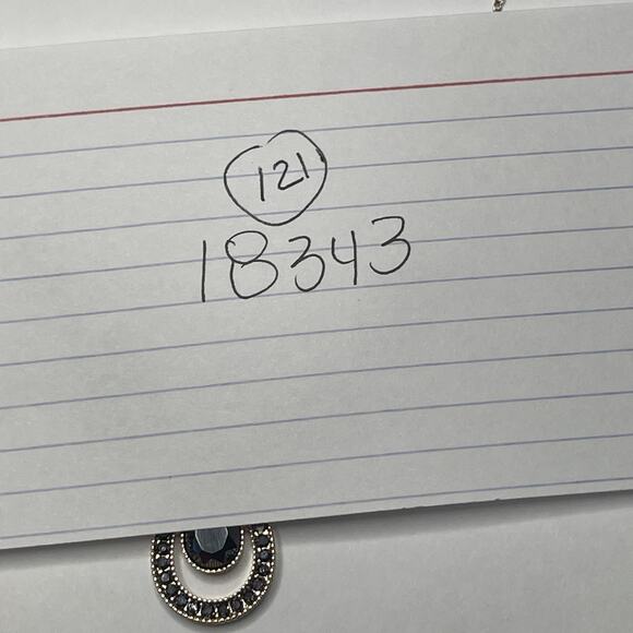 Madewell gold tone necklace signed costume jewelry charcoal gray stones rhinestn - Picture 16 of 16